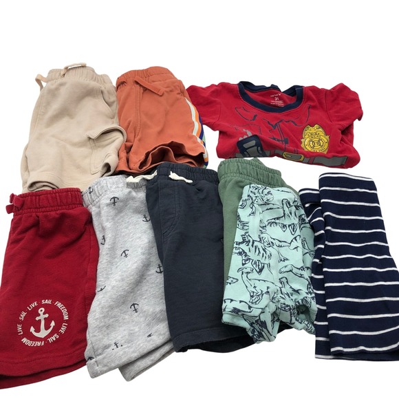 Carter's Other - Boys 3T Sweat Shorts BUNDLE Spring Summer Lounge Pajama Mixed Brand